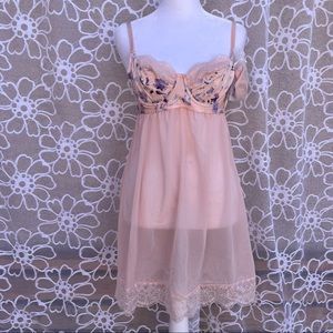 Sexy baby doll chemise with G-string